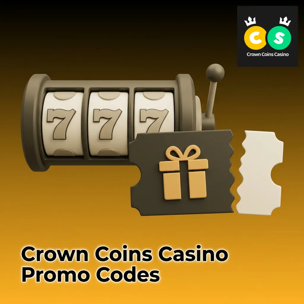 Crown Coins Casino promo codes entry screen showing bonus coins reward for new and existing players