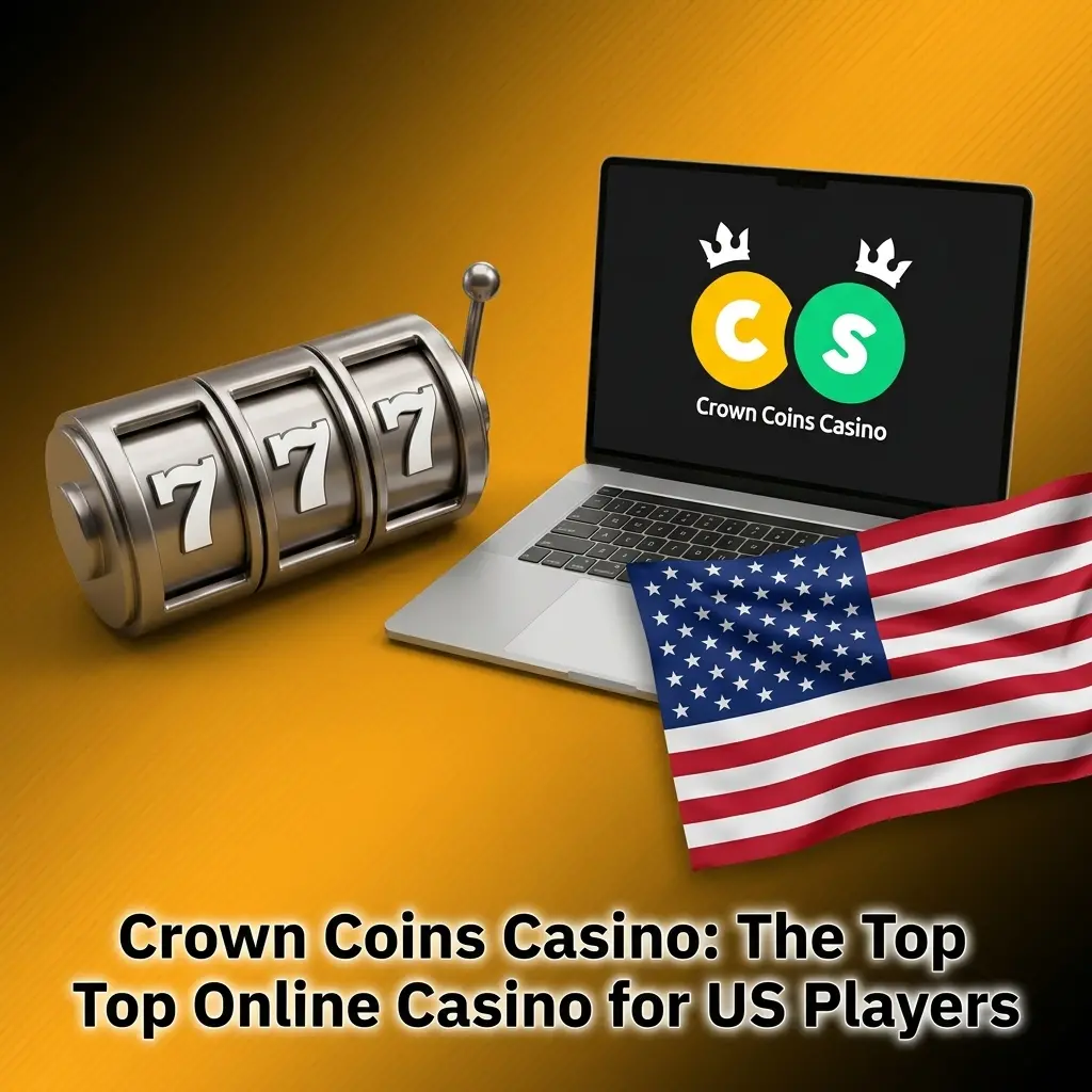 Crown Coins Casino homepage showcasing 500+ games for US players with free welcome bonus of 100000 Crown Coins and 2 Sweeps Coins