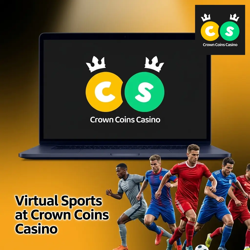 Virtual sports lobby at Crown Coins Casino featuring soccer, basketball, horse racing and more powered by Kiron Interactive